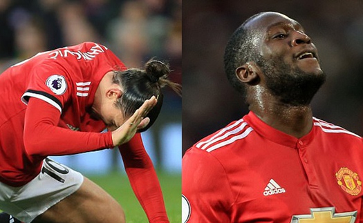 Ibrahimovic và Lukaku đá cùng nhau là thảm họa với M.U