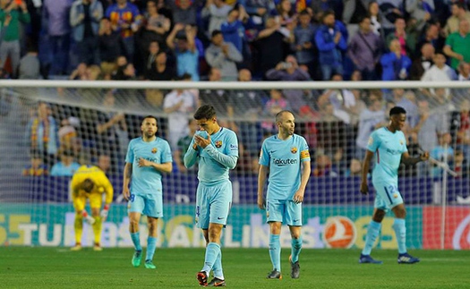 Video clip highlights bàn thắng Levante 5-4 Barcelona: Coutinho lập hat-trick, Barca vẫn tan mộng bất bại