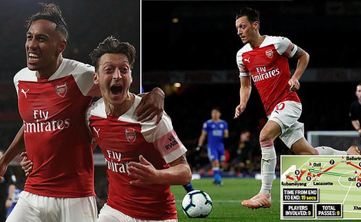 ĐIỂM NHẤN Arsenal 3-1 Leicester: Oezil truyền cảm hứng, Aubameyang hiệu quả, Pháo thủ tiếp tục thăng hoa