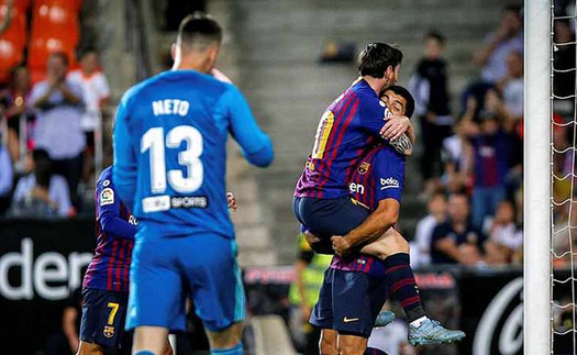 VIDEO Valencia 1-1 Barcelona: Messi tỏa sáng, Barca vẫn chưa thoát khủng hoảng