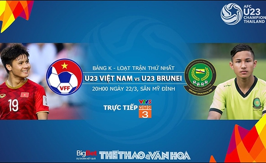 Kết quả vòng loại U23 châu Á 2020. Kết quả U23 Việt Nam vs U23 Brunei, U23 Thái Lan vs U23 Indonesia