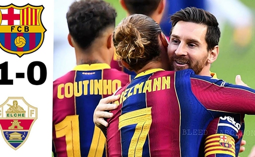 Barcelona 1-0 Elche: Griezmann tỏa sáng, Messi tịt ngòi, Koeman có danh hiệu đầu tiên