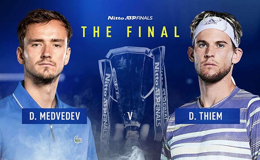 Video clip highlights Medvedev vs Thiem. Kết quả chung kết ATP Finals 2020