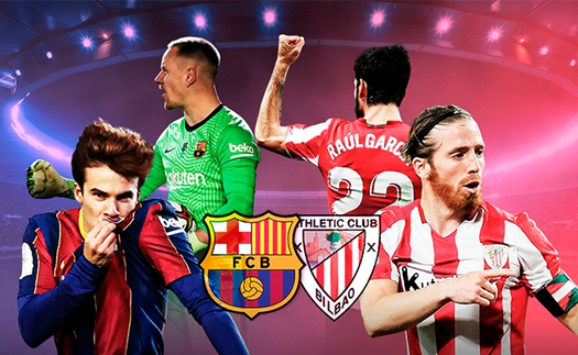 Link xem trực tiếp Barcelona vs Bilbao. Trực tiếp Chung kết Siêu Cúp Tây Ban Nha