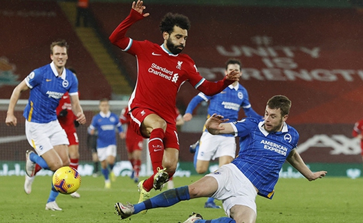 KẾT QUẢ bóng đá Liverpool 2-2 Brighton, Ngoại hạng Anh hôm nay