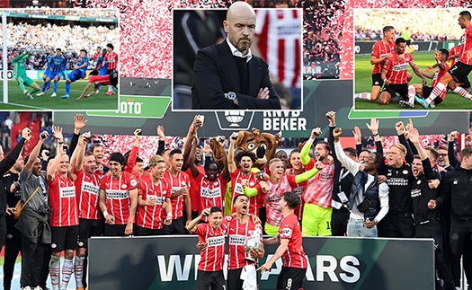 Erik Ten Hag vẫn thể hiện cá tính, dù Ajax mất Cúp Hà Lan