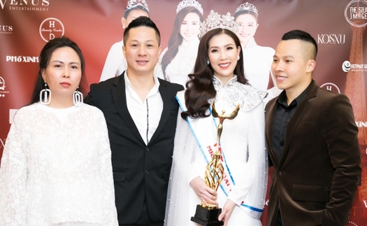 Phí Thùy Linh vượt mặt vợ cũ Phan Thanh Bình để trở thành Mrs Áo dài 2018