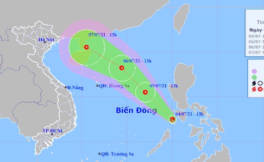 Xuất hiện áp thấp nhiệt đới gần Biển Đông