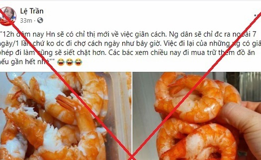 Hà Nội: Thông tin 'người dân chỉ được ra ngoài 7 ngày/1 lần' là sai sự thật