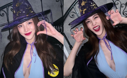 'Bỏng mắt' màn hóa trang phù thủy của nữ thần Baifern Pimchanok đêm Halloween