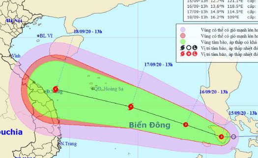 Áp thấp nhiệt đới sẽ đi vào Biển Đông và khả năng mạnh thêm