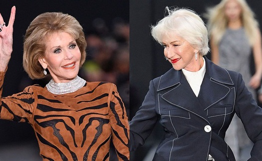 VIDEO: U80 Helen Mirren và Jane Fonda khiến Paris 'dậy sóng'