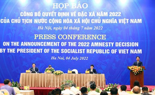 Công bố quyết định đặc xá của Chủ tịch nước năm 2022