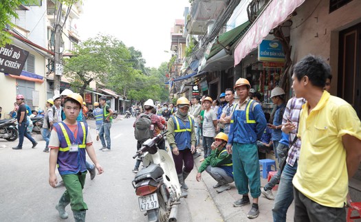 Cảnh sát PCCC Hà Nội: 'Không có chuyện nghiêng lún tòa nhà tại Lương Yên do dư chấn động đất'