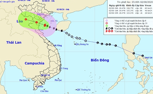 Tin bão mới nhất cơn bão số 2 năm 2020