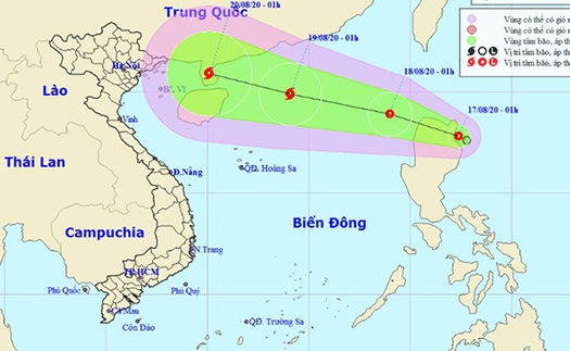 Tin áp thấp nhiệt đới giật cấp 8 trên Biển Đông