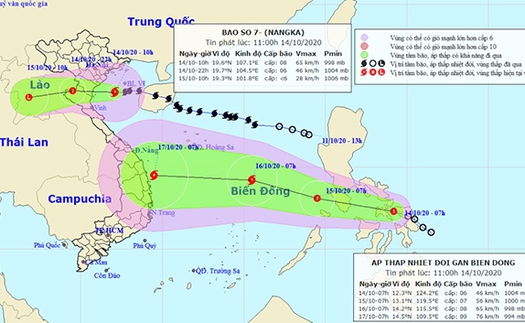 Bão số 7 cập nhật thông tin mới nhất