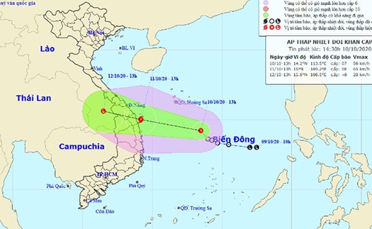 Áp thấp nhiệt đới khả năng mạnh lên thành bão