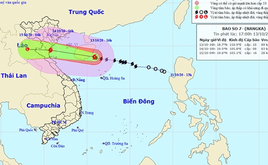 Bão số 7 giật cấp 11 đổ bộ đất liền Bắc Bộ và Bắc Trung Bộ