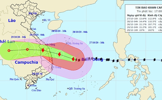 Bão số 9 mạnh nhất trong 20 năm ảnh hưởng trực tiếp đến Quảng Ngãi - Quảng Bình