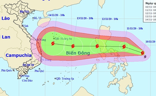 Tin bão mới nhất cơn bão Vamco gần Biển Đông