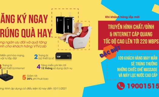 VTVcab ưu đãi lớn toàn quốc: Truyền hình & Internet