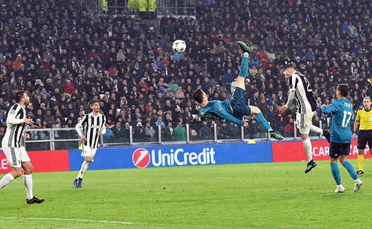 Video clip siêu phẩm 'xe đạp chổng ngược' của Cristiano Ronaldo vào lưới Juventus