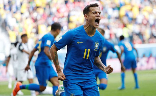 Video clip bàn thắng Brazil 2-0 Costa Rica: Coutinho và Neymar ghi bàn