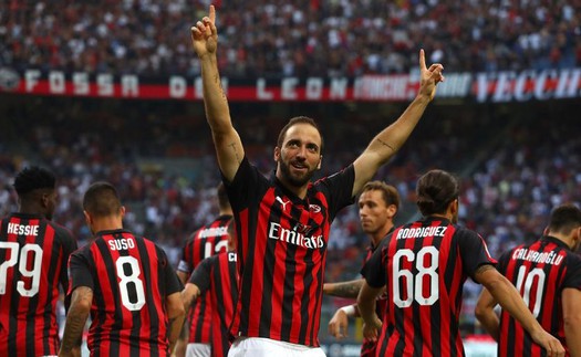 Video clip bàn thắng AC Milan 2-2 Atalanta: 'Siêu phẩm' của Higuain là không đủ