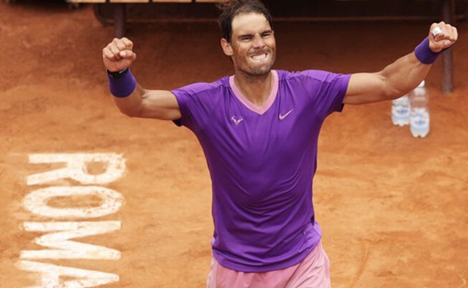 Rafael Nadal lần thứ 10 vô địch Roma Masters