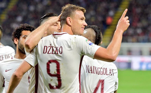 Dzeko được ca ngợi là chuyên gia phá kỷ lục '82 tuổi' trong ngày Roma hủy diệt Milan