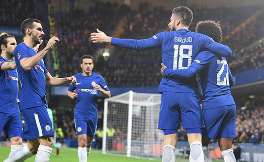 Video clip highlights bàn thắng trận Chelsea 4-0 Hull: Willian lập cú đúp, Giroud ghi bàn ra mắt