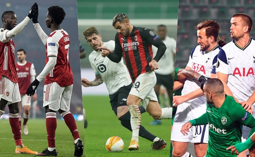 Cúp C2: Arsenal và Tottenham thắng dễ. AC Milan thảm bại