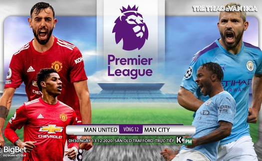 Soi kèo nhà cái MU vs Man City. Trực tiếp bóng đá Vòng 12 Giải Ngoại hạng Anh