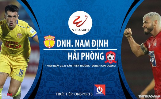 Soi kèo nhà cái. Nam Định vs Hải Phòng. Trực tiếp bóng đá Việt Nam 2020