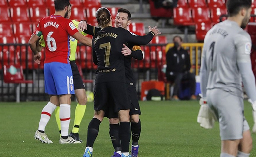 Granada 0-4 Barcelona: Messi và Griezmann cùng lập cú đúp