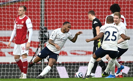 Arsenal 0-1 Man City: Sterling giúp Man City nối dài mạch thắng