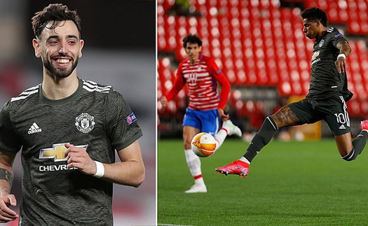 Granada 0-2 MU: Rashford và Fernandes ghi bàn, MU đặt một chân vào bán kết