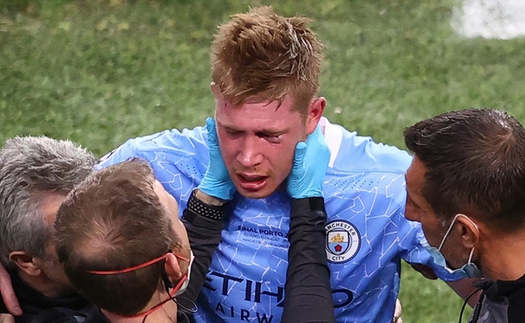 De Bruyne có thể lỡ EURO 2020 vì chấn thương nặng ở Chung kết C1