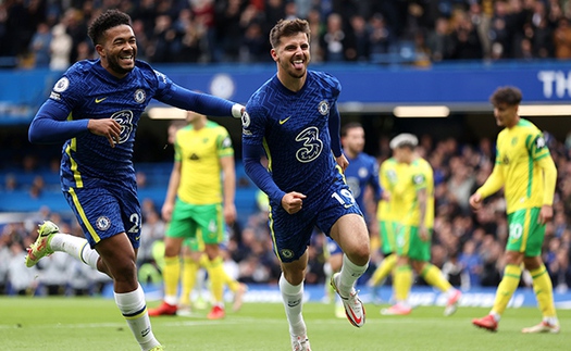 Chelsea 7-0 Norwich: Mount lập hat-trick giúp Chelsea tiếp tục dẫn đầu bảng