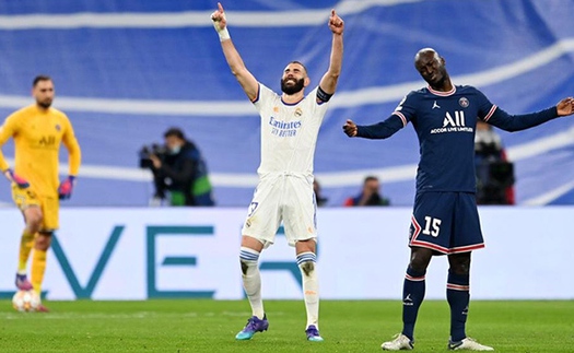 Real Madrid 3-1 PSG (tổng: 3-2): Benzema lập hat-trick che mờ Mbappe