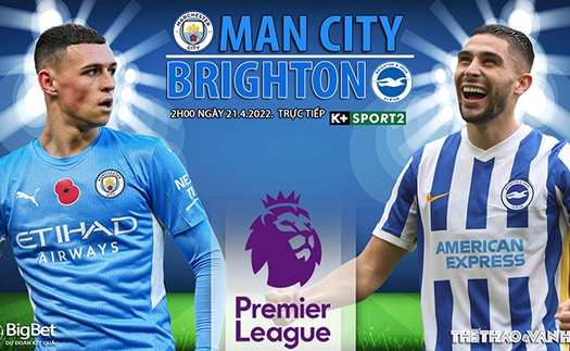 Soi kèo nhà cái Man City vs Brighton. Nhận định, dự đoán bóng đá Anh (2h00, 21/4)