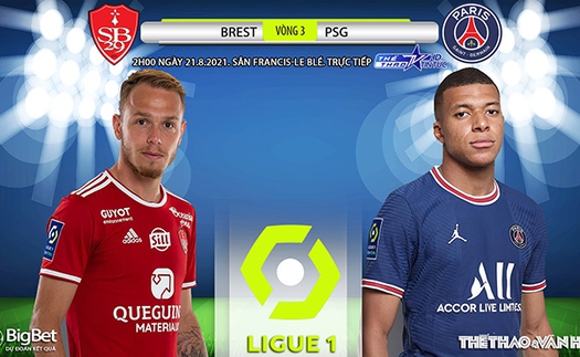 Soi kèo nhà cái Brest vs PSG và nhận định bóng đá Pháp Ligue 1 (2h00, 21/8)