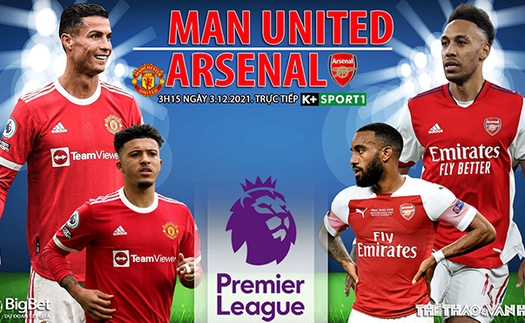 Soi kèo nhà cái MU vs Arsenal. Nhận định, dự đoán bóng đá Anh (3h15, 3/12)