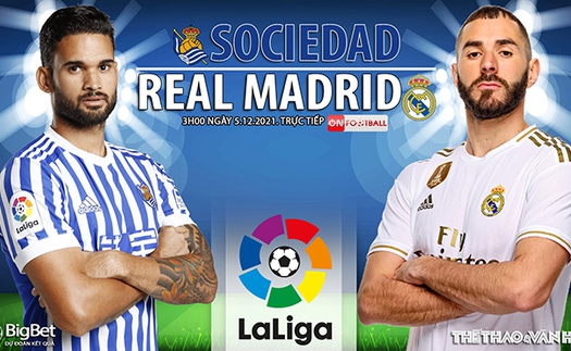 Soi kèo nhà cái Sociedad vs Real Madrid. Nhận định, dự đoán bóng đá La Liga (3h00, 5/12)