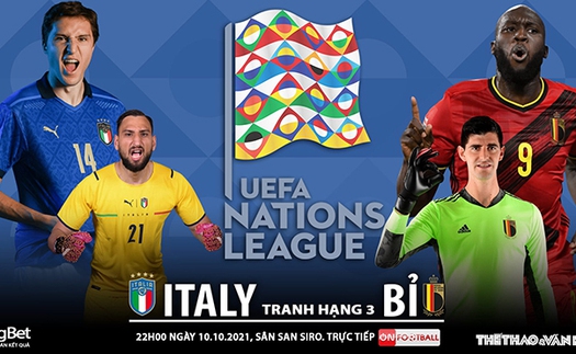 Soi kèo nhà cái Ý vs Bỉ. Nhận định, dự đoán bóng đá Nations League (20h00, 10/10)