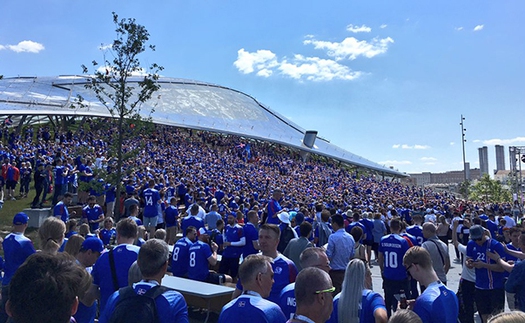 VIDEO: Choáng ngợp trước màn cổ vũ điệu Viking của Iceland ở World Cup 2018