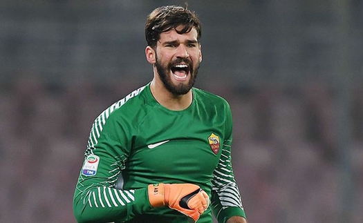 Liverpool đạt thỏa thuận mua thủ môn Alisson với giá kỷ lục 67 triệu bảng