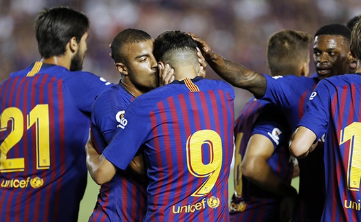 Video clip highlights bàn thắng trận Barcelona 2-4 Roma: Thua ngược trên đất Mỹ