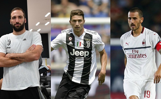 AC Milan đạt thoả thuận mượn Higuain, đổi Bonucci lấy Caldara của Juventus